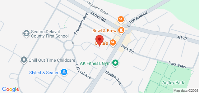 Map showing Movie Foods - Seaton Delaval in Seaton Delaval
